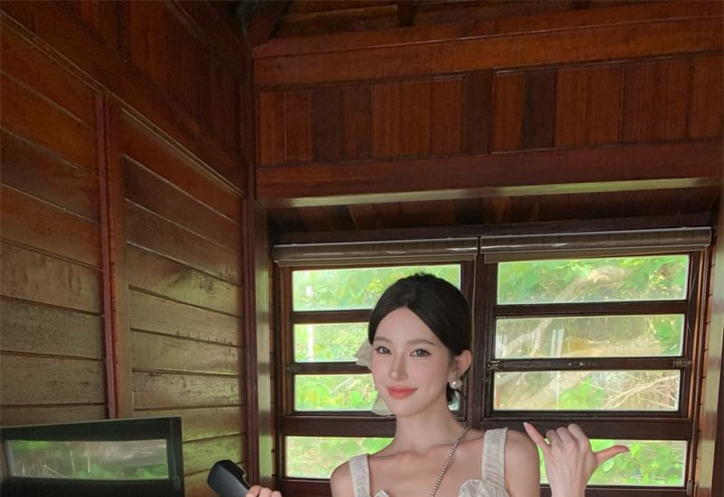 Plain Maxi Dress Slit Button A-Line Sleeveless