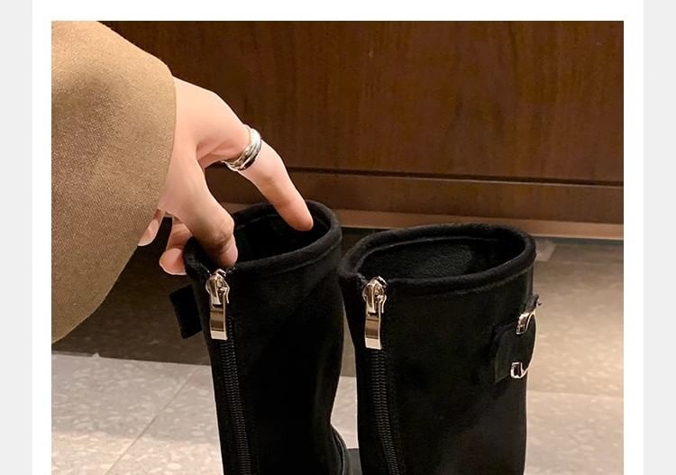 Designs) Buckled Boots Faux (Various Suede