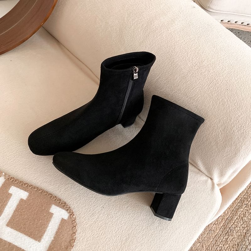 Short Boots Heel Chunky