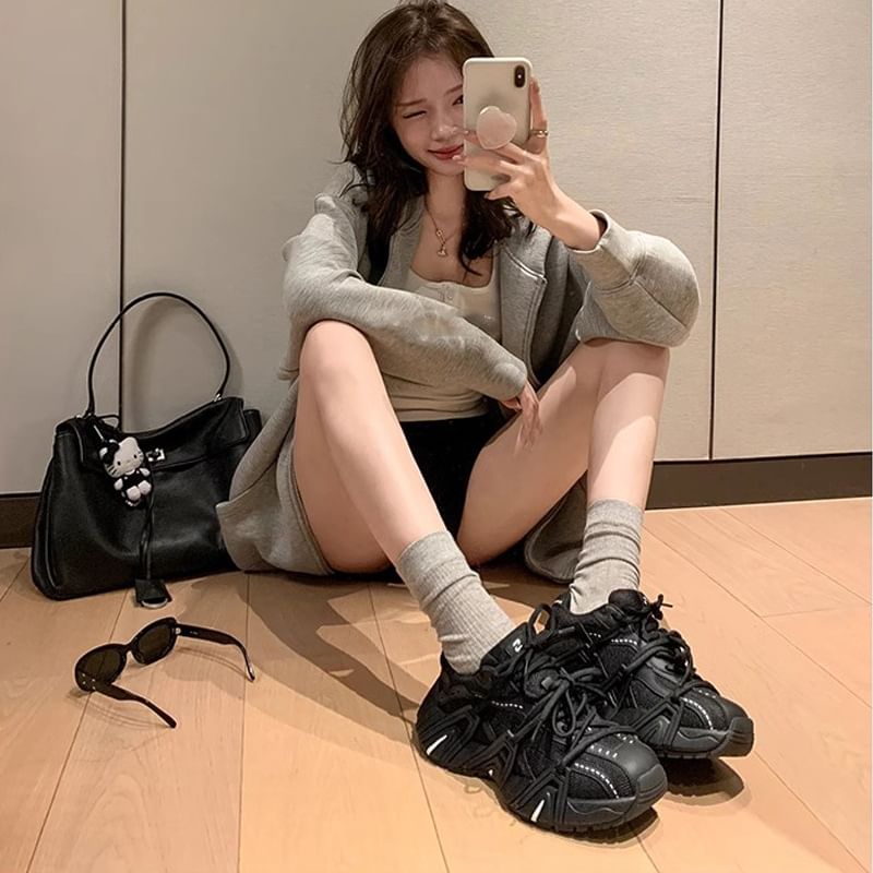 Sneakers Platform Lace-Up