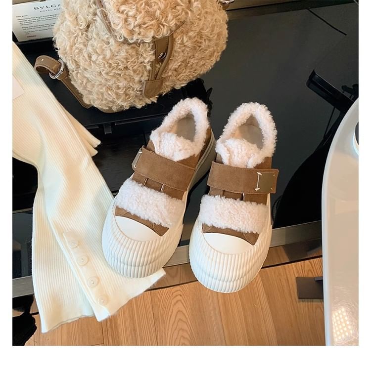 Adhesive Strap Platform Sneakers