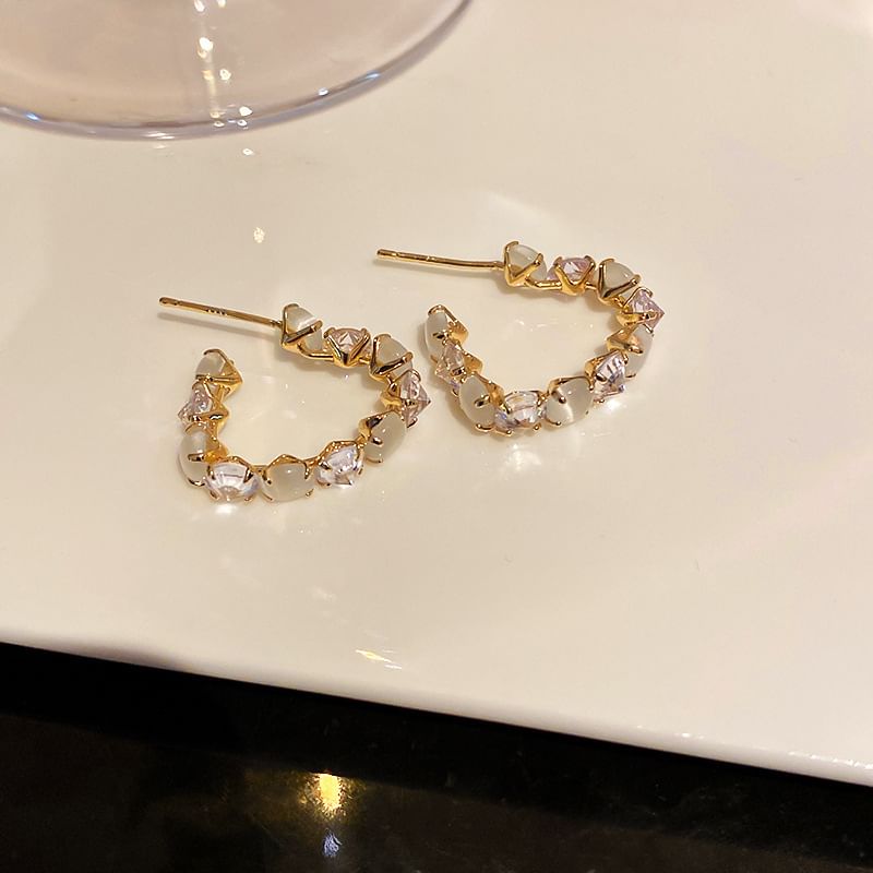 Shell Faux Designs) / Pearl Earring Alloy Geometric (Various