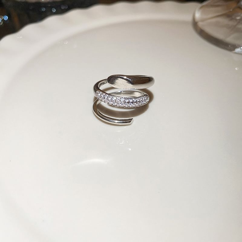 Designs) Rhinestone Alloy Ring (Various