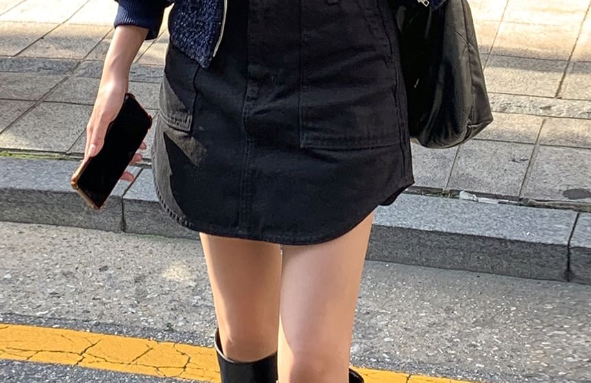 Tweed Zip Bomber Jacket