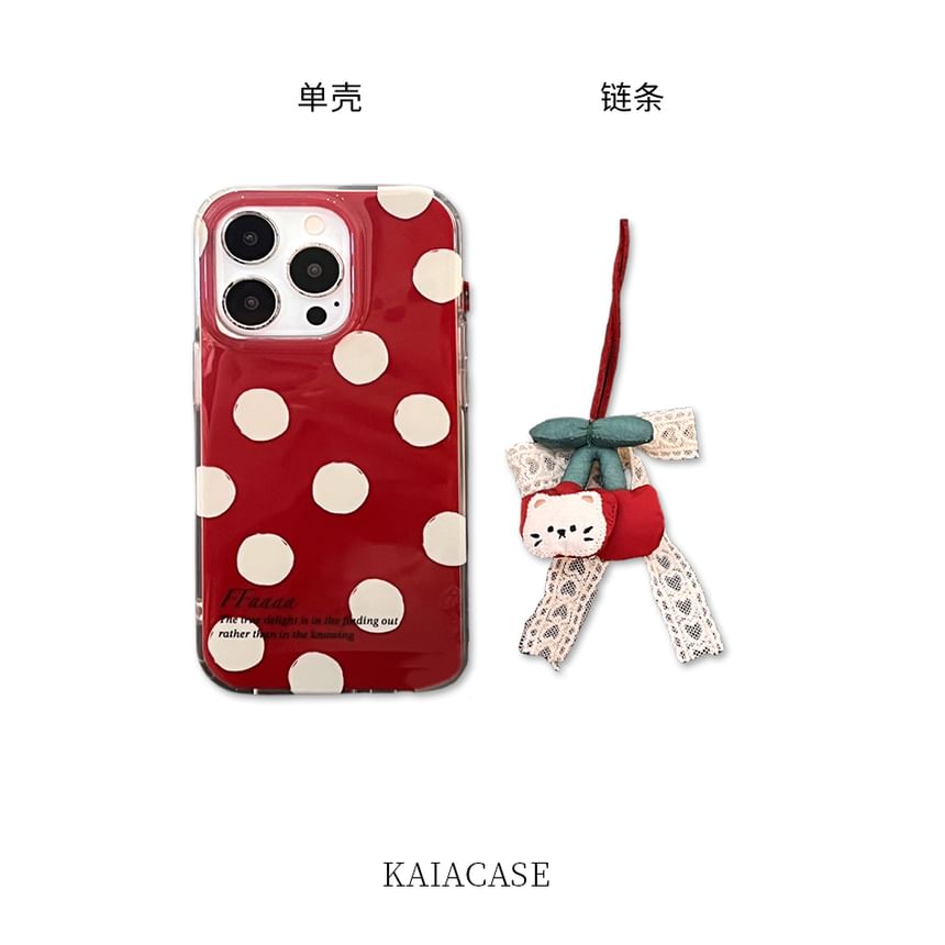 Dot Charm Phone Polka Cherry / Set Case