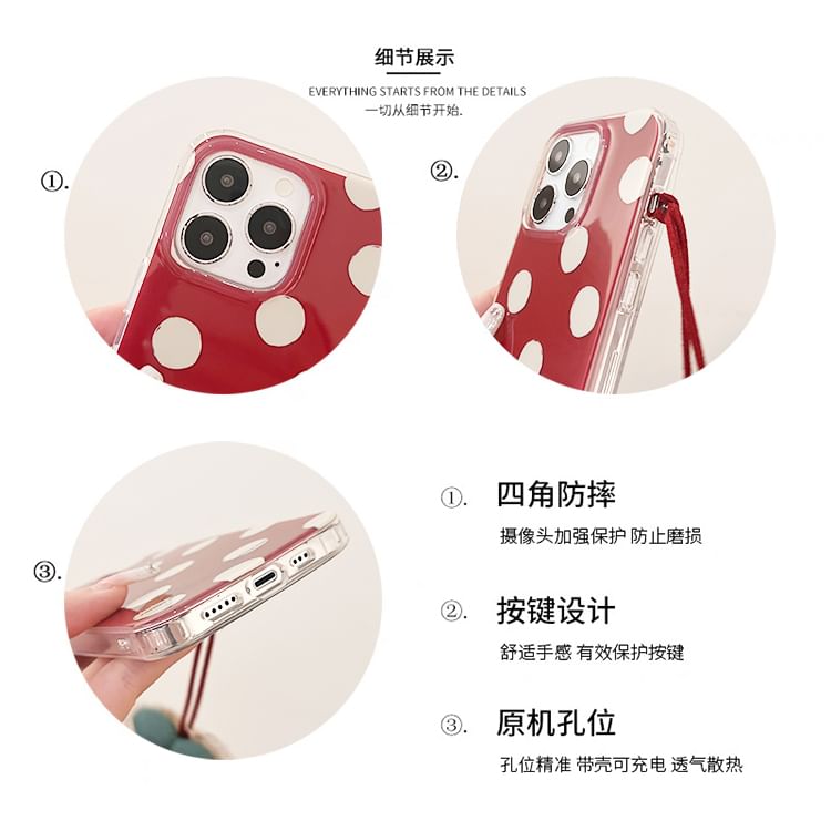 Dot Charm Phone Polka Cherry / Set Case