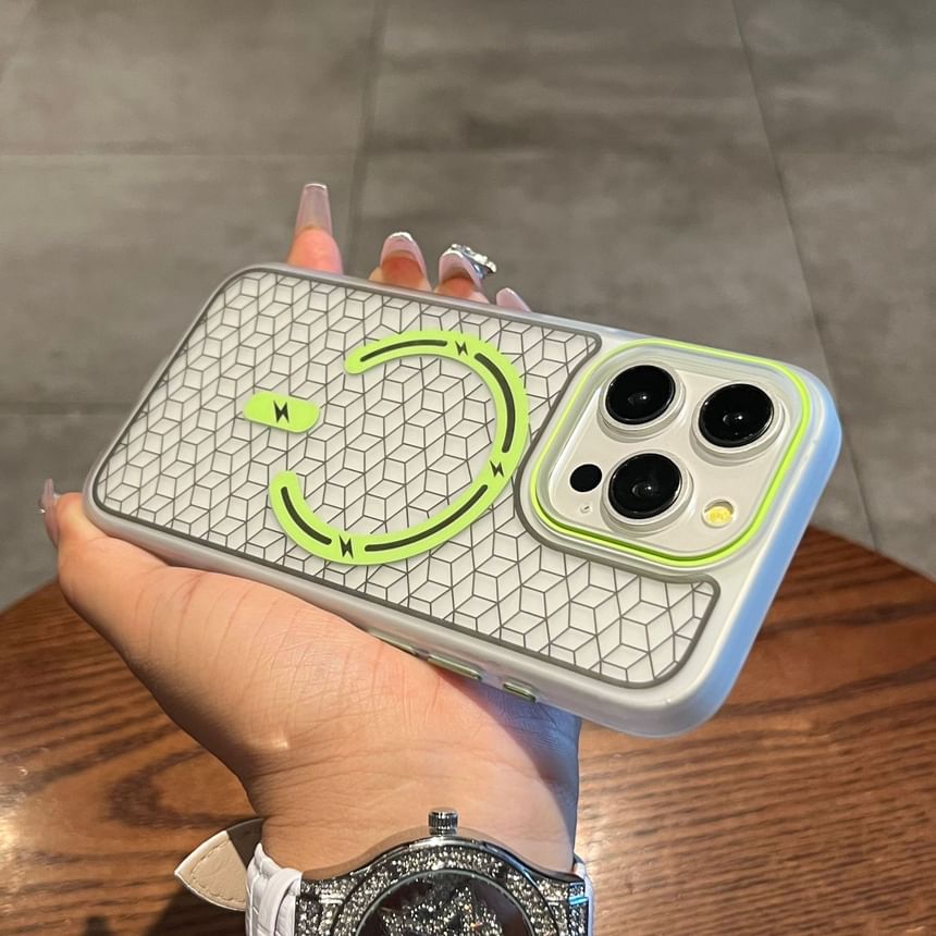 Phone Geometric Magnetic MagSafe) Case with (Compatible