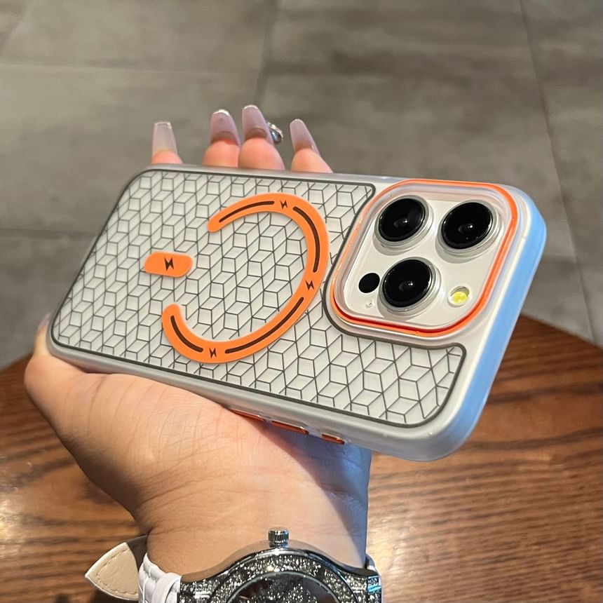 Phone Geometric Magnetic MagSafe) Case with (Compatible