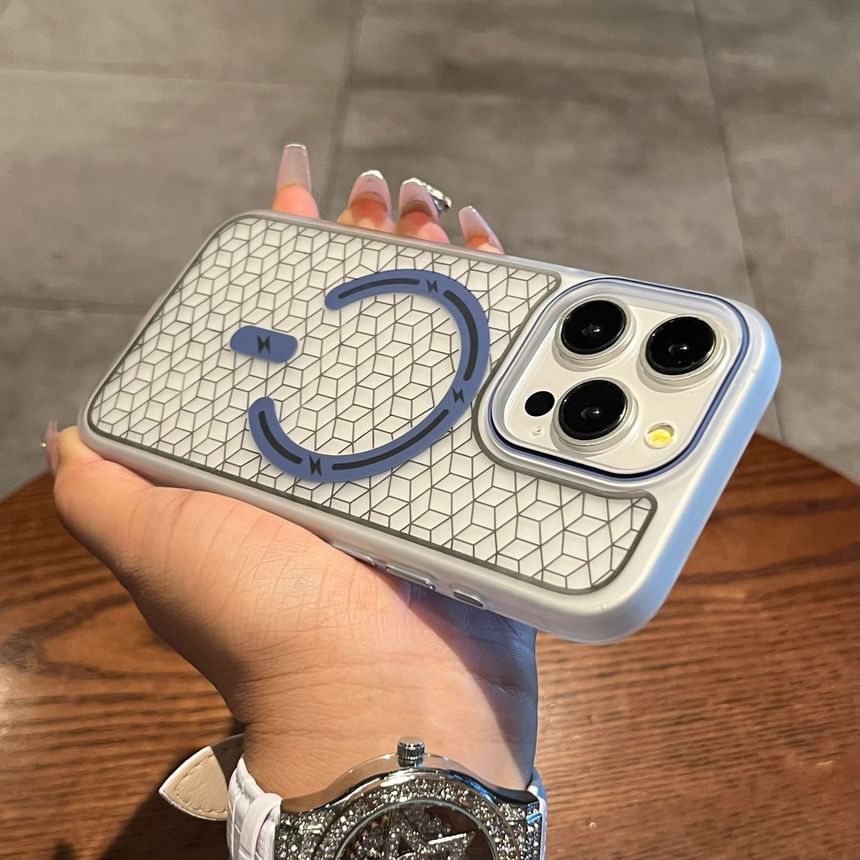 Phone Geometric Magnetic MagSafe) Case with (Compatible