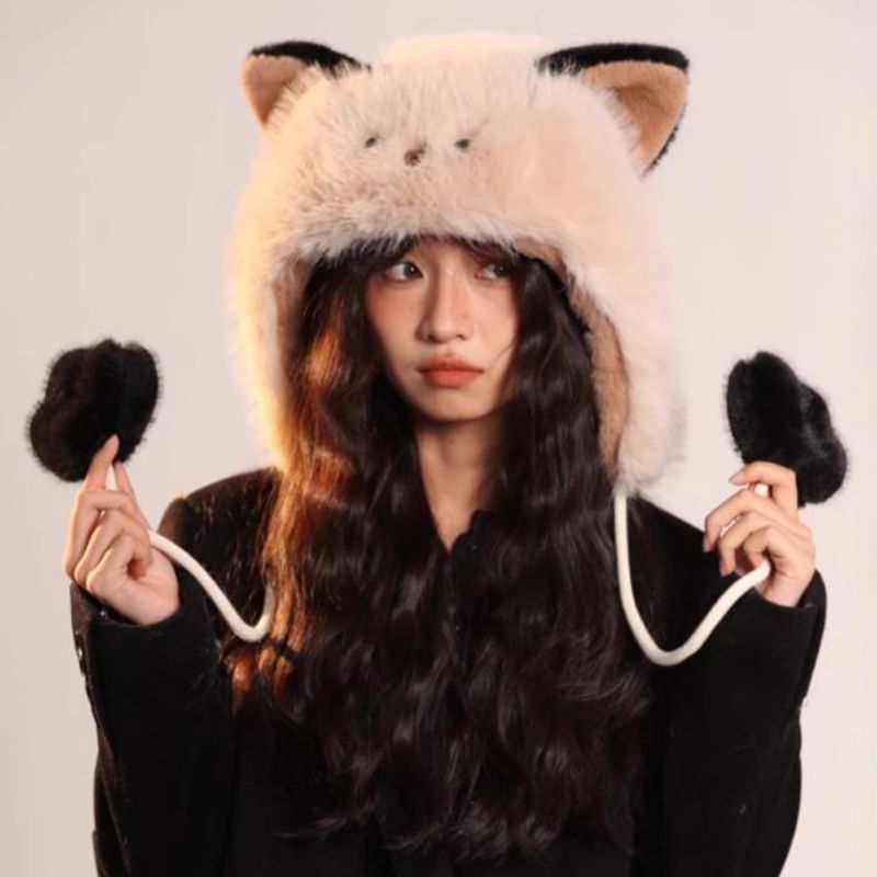 Trapper Ear Animal Chenille Hat