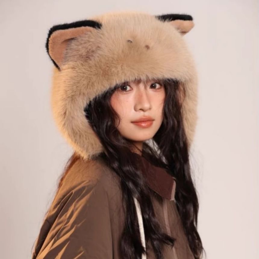 Trapper Ear Animal Chenille Hat
