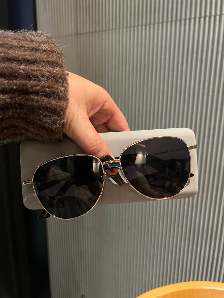 Frame Polished Sunglasses Metal