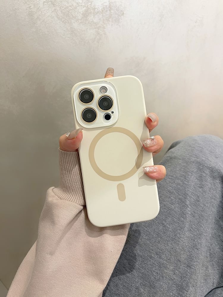 Magnetic with Plain Phone (Compatible MagSafe) Case