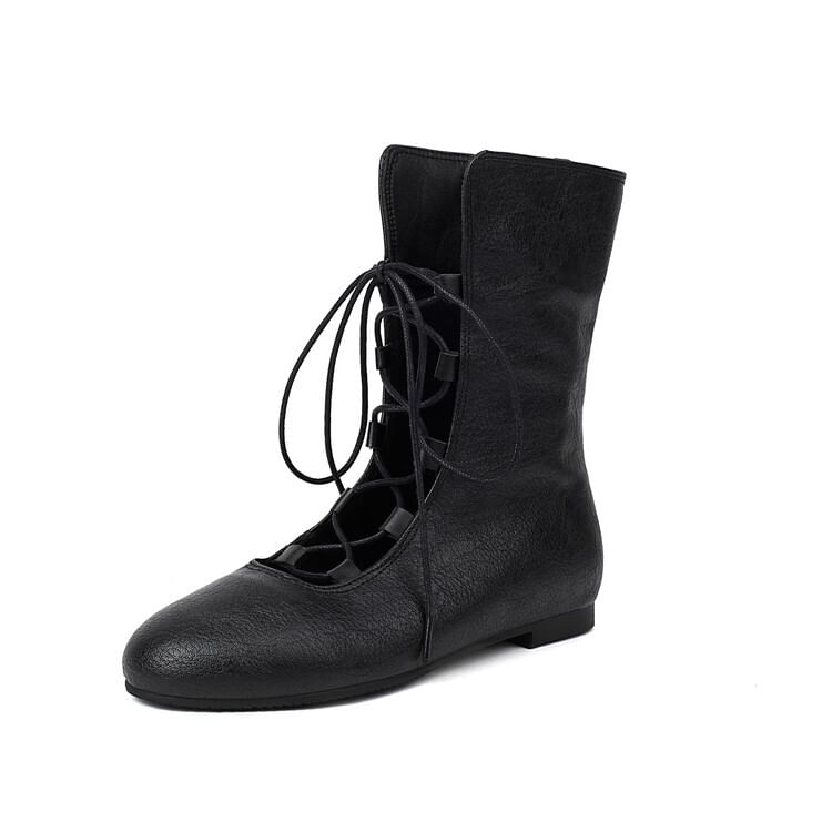 Short Boots Lace-Up