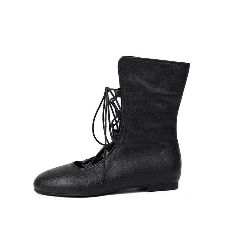 Short Boots Lace-Up