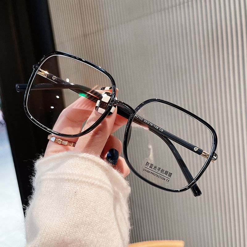 Square Blocking Light Blue Eyeglasses