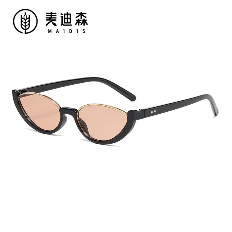 Oval Small Sunglasses Semi-Rimless