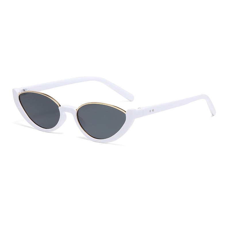 Oval Small Sunglasses Semi-Rimless
