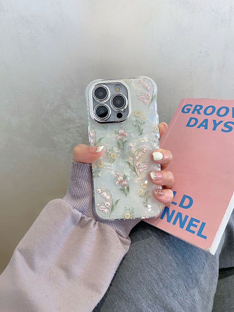 / Phone Strap Flower Case Set