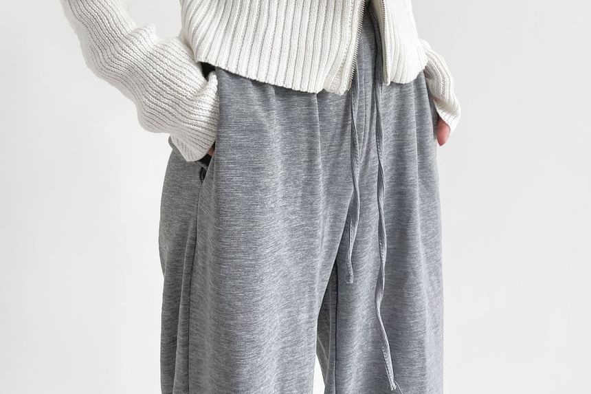 Long Sleeve Solid Ribbed Zip-Up Knit Jacket