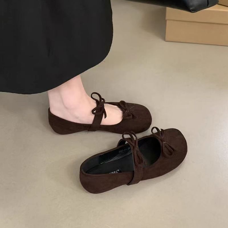 Accent Flats Jane Bow Mary Plain