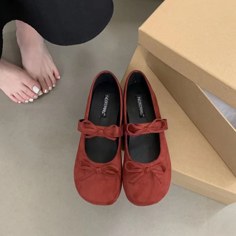 Accent Flats Jane Bow Mary Plain