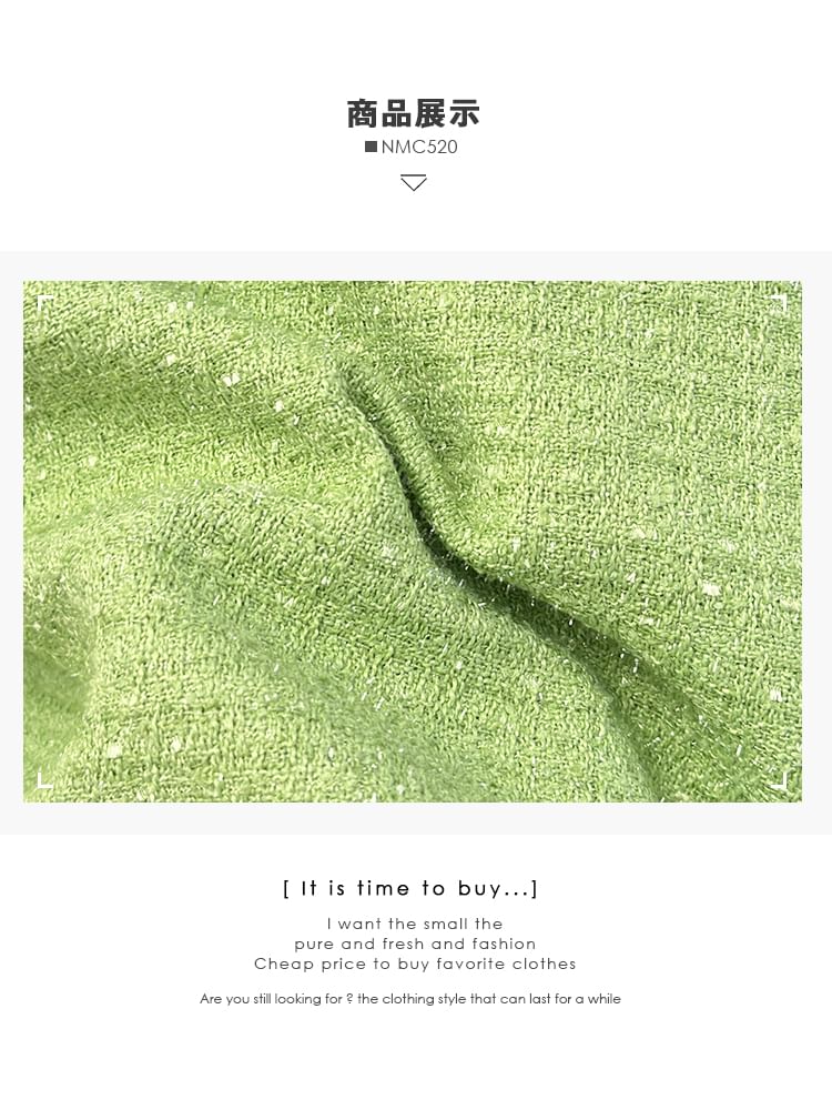 Sailor-Collar Tweed Jacket