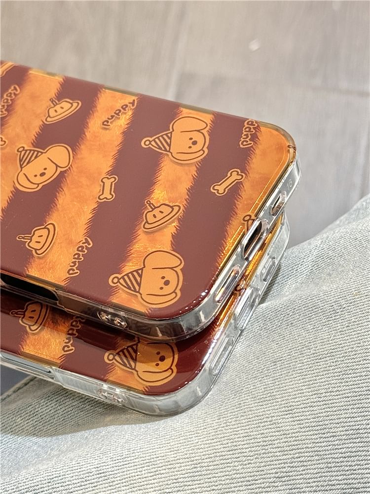 Dog Striped Strap Case Phone