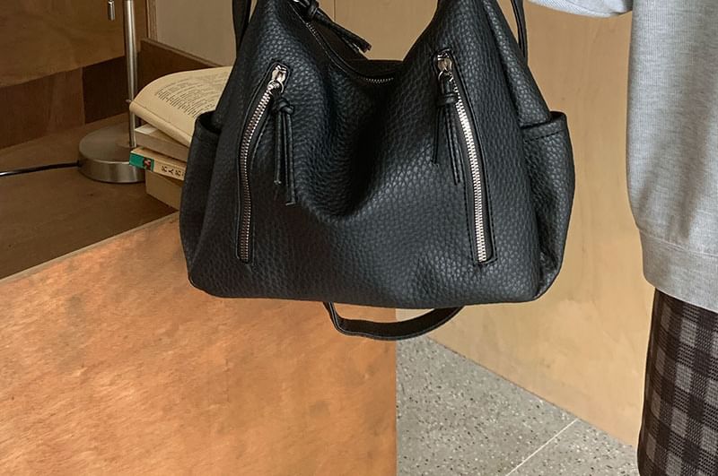 Shoulder Bag Tassel Faux Leather