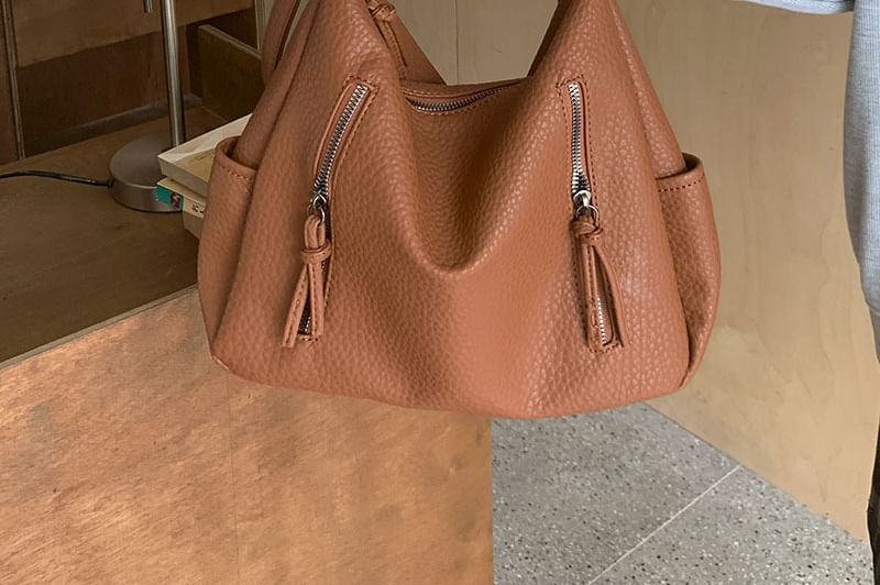 Shoulder Bag Tassel Faux Leather