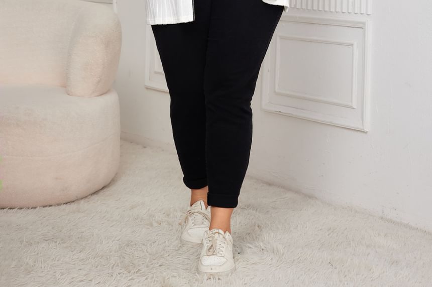 Color Block Hood Ribbed Zip Up Sweater