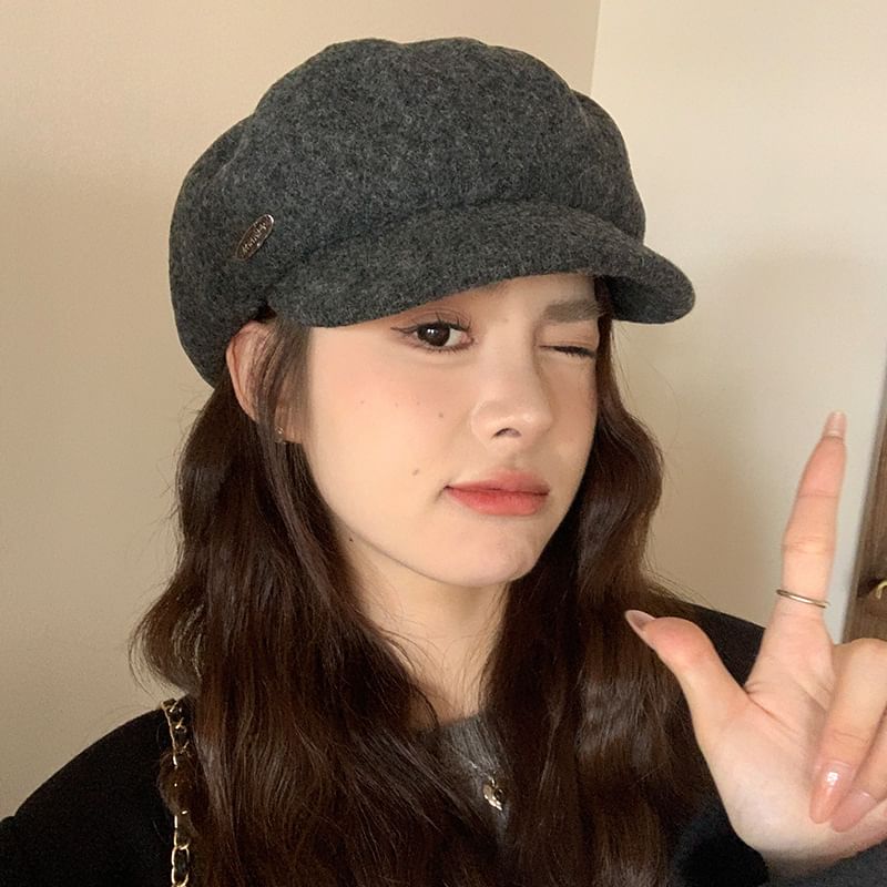 Cap Newsboy Plate Metal