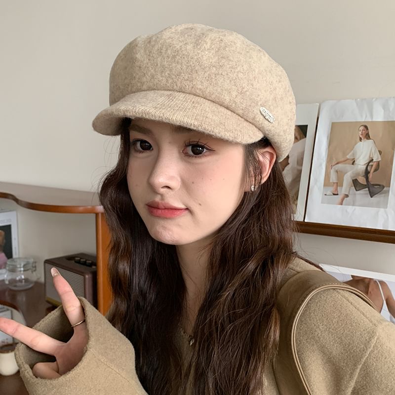 Cap Newsboy Plate Metal