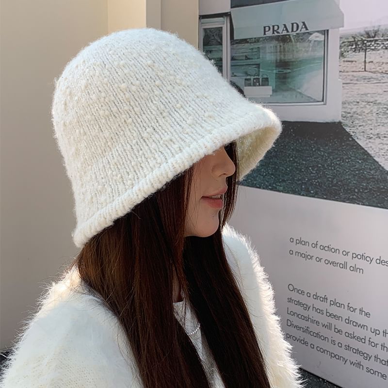 Hat Melange Knit Bucket