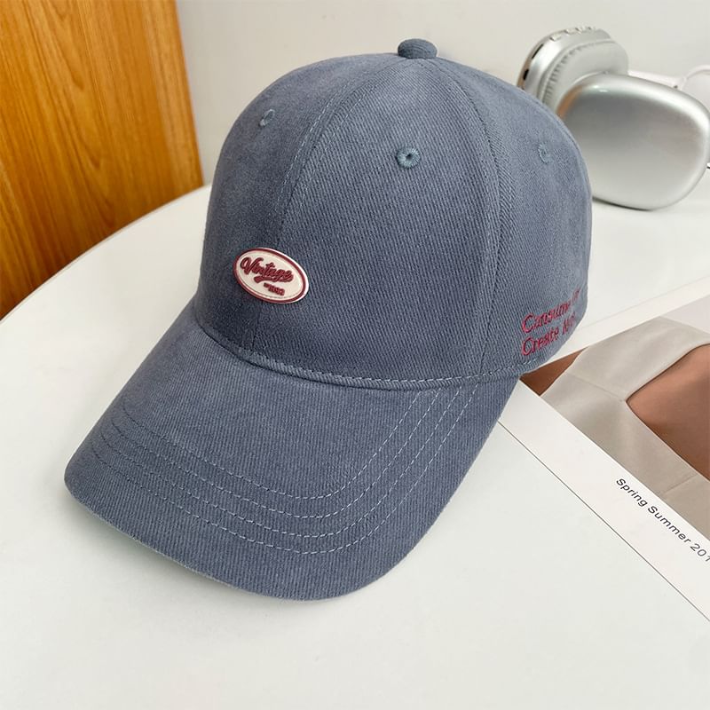 Lettering Applique Baseball Cap