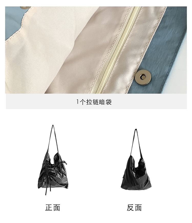 Bow Bag Plain Shopper Drawstring