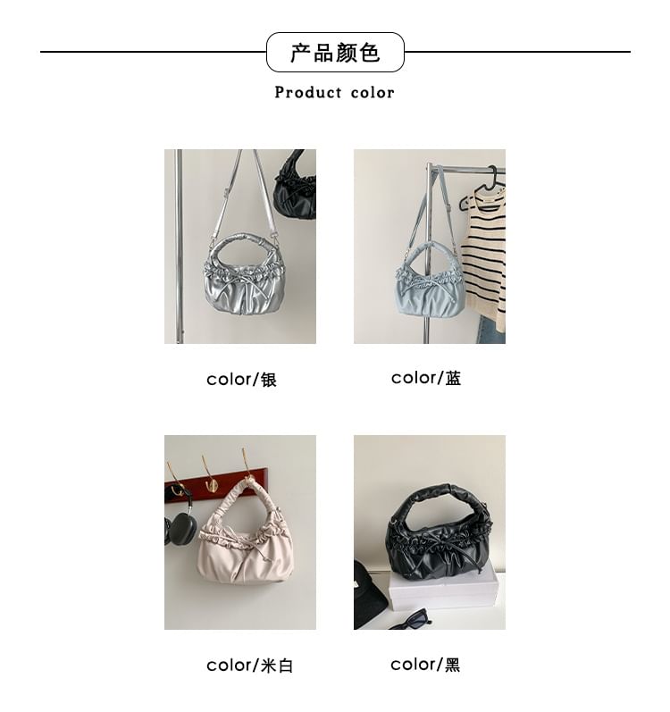 Bow Ruched Shoulder Bag
