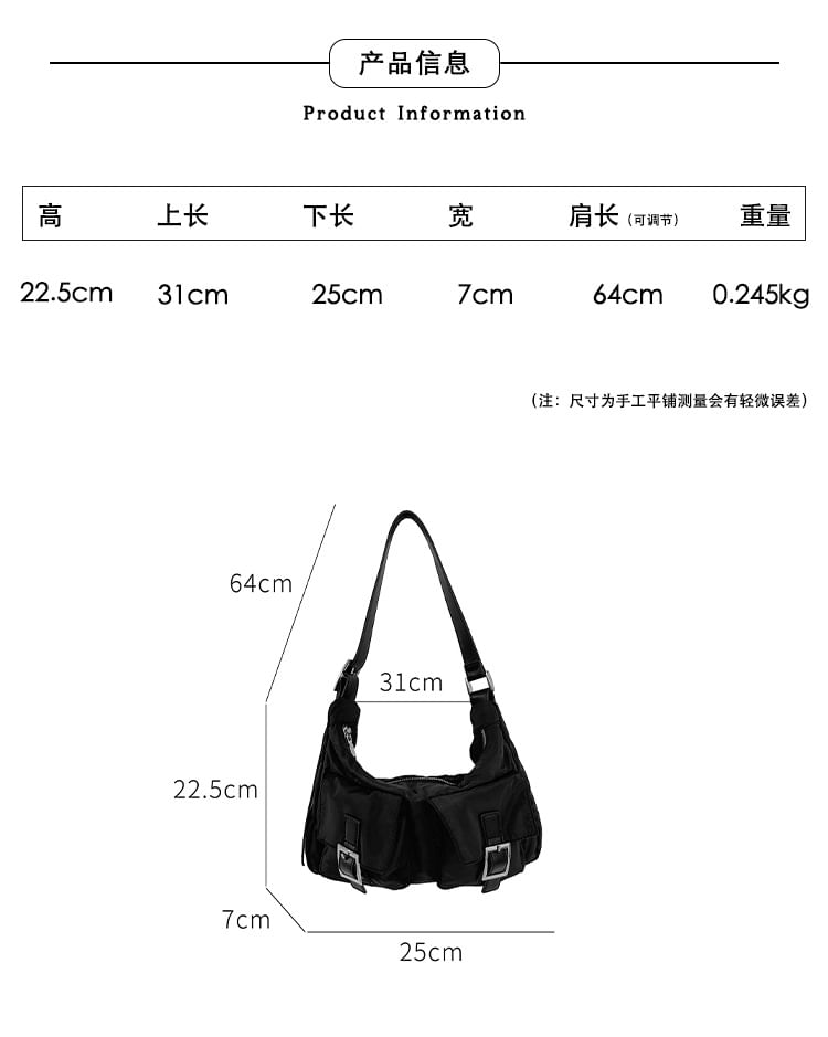 Bag Multi-Pocket Shoulder Buckled