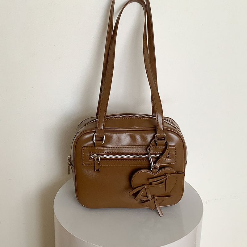 Multi-Pocket Tote Leather Bag Faux