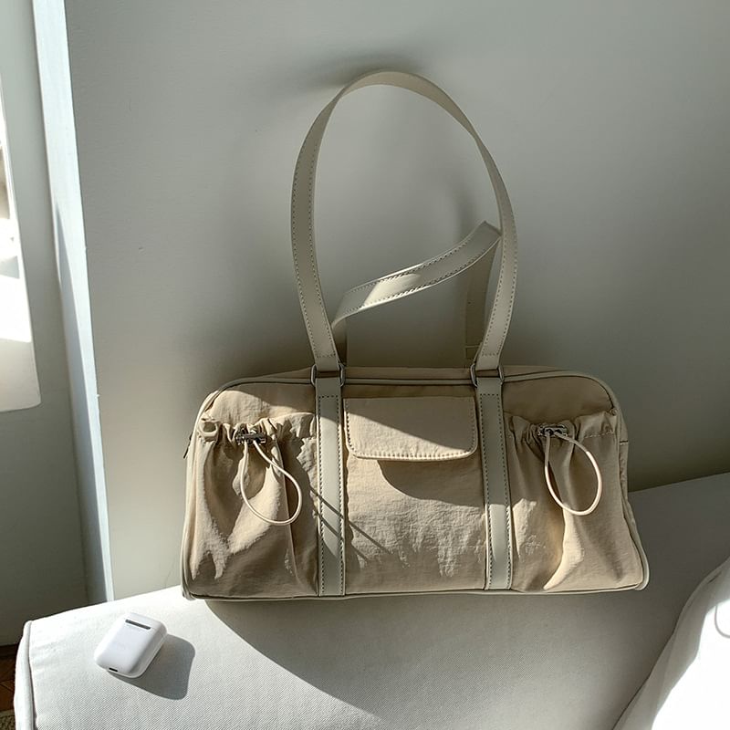 Multi-Pocket Tote Drawstring Bag