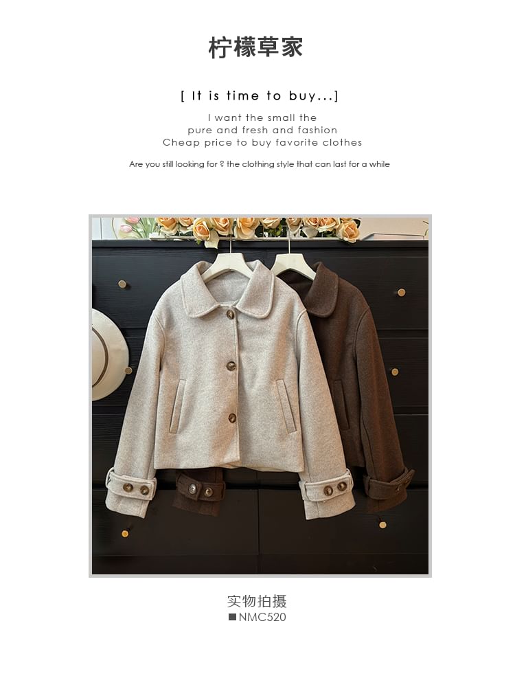 Collared Woolen Jacket