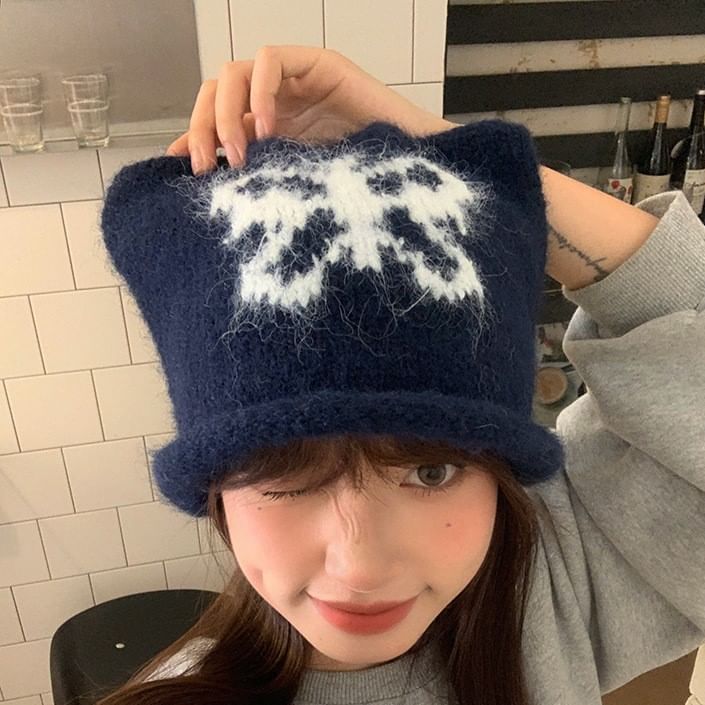 Butterfly Beanie Knit