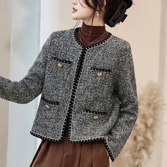 Open Front Tweed Jacket