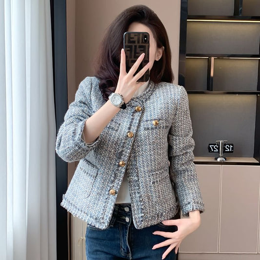 Tweed Button-Up Jacket