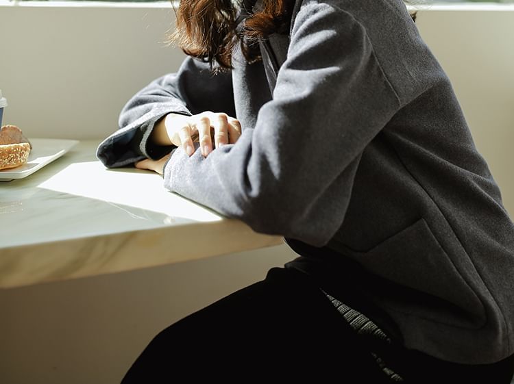 Collar Plain Wool Button Jacket