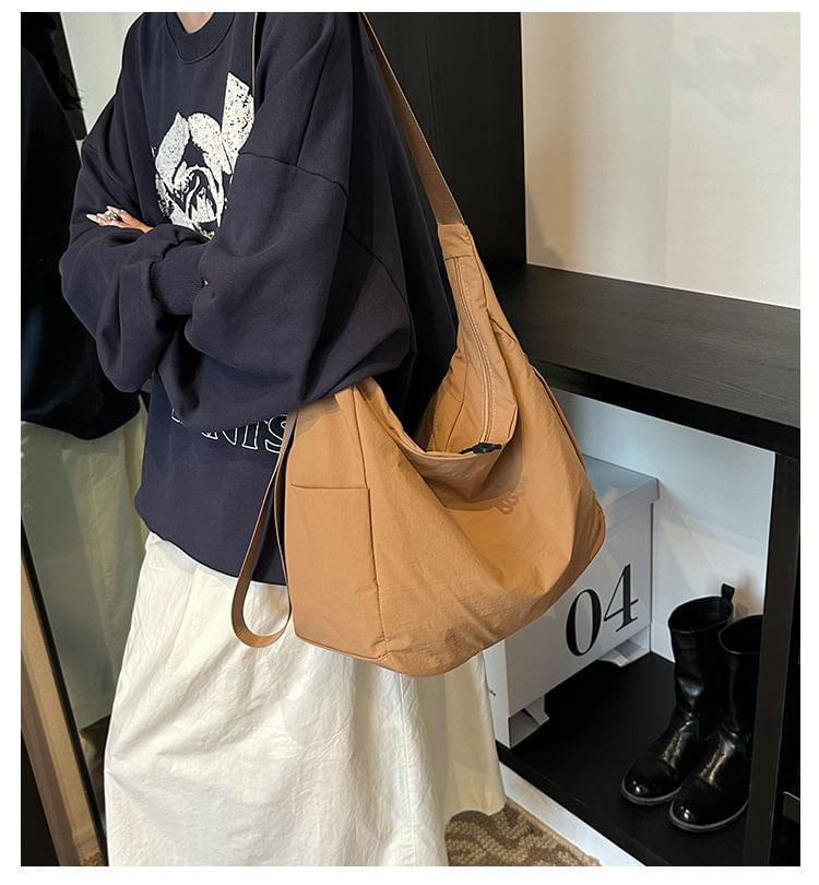 Plain Crossbody Nylon Bag