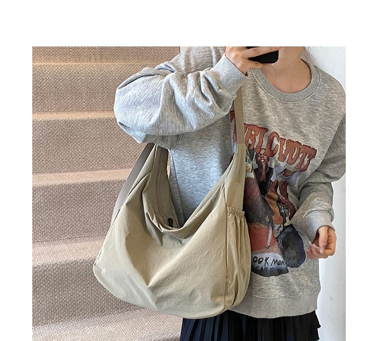 Plain Crossbody Nylon Bag