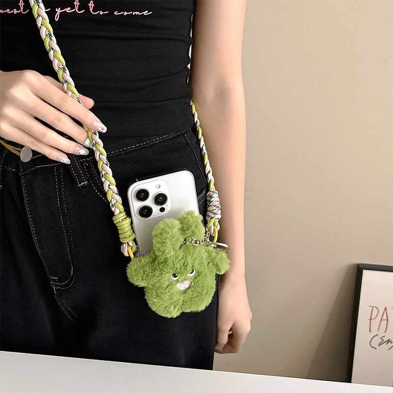 Phone Lanyard Plush Monster On Clip