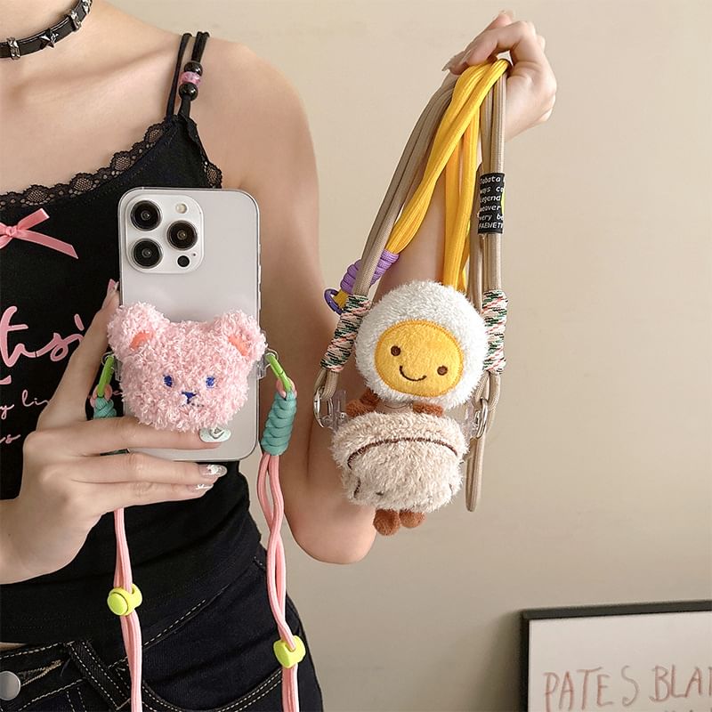 Plush On Clip Lanyard Phone Cartoon