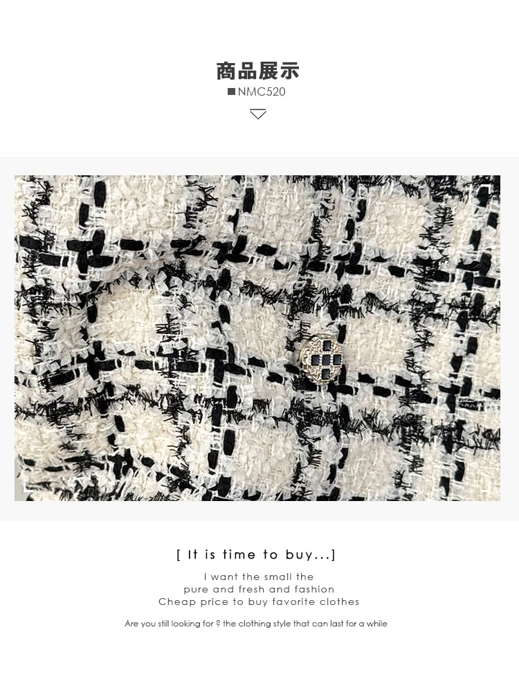 Double-Breasted Tweed Vest